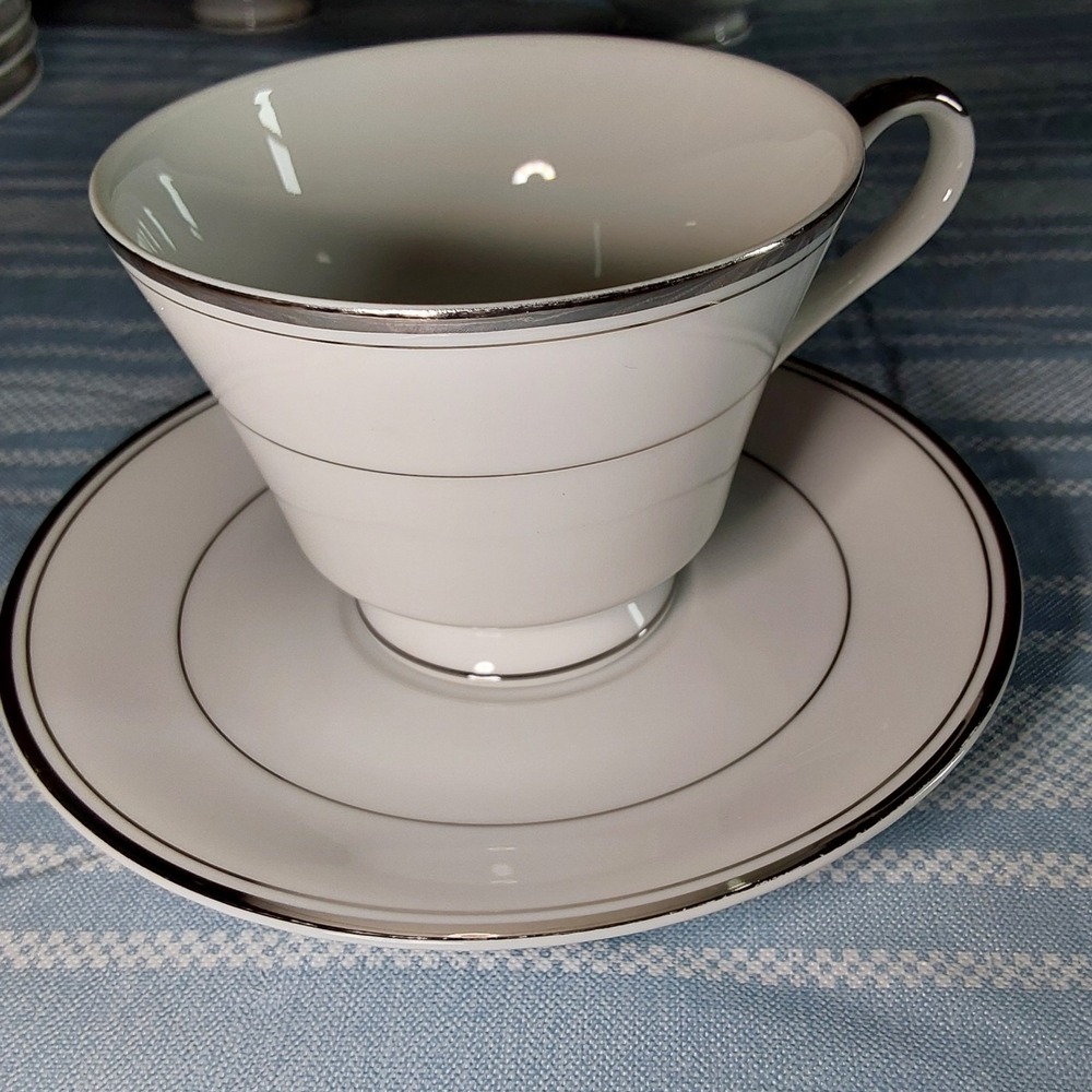 Vintage‎ SET OF 7 Imperial China Sincerity #318-W Dalton Tea/Coffee Cups/Saucers